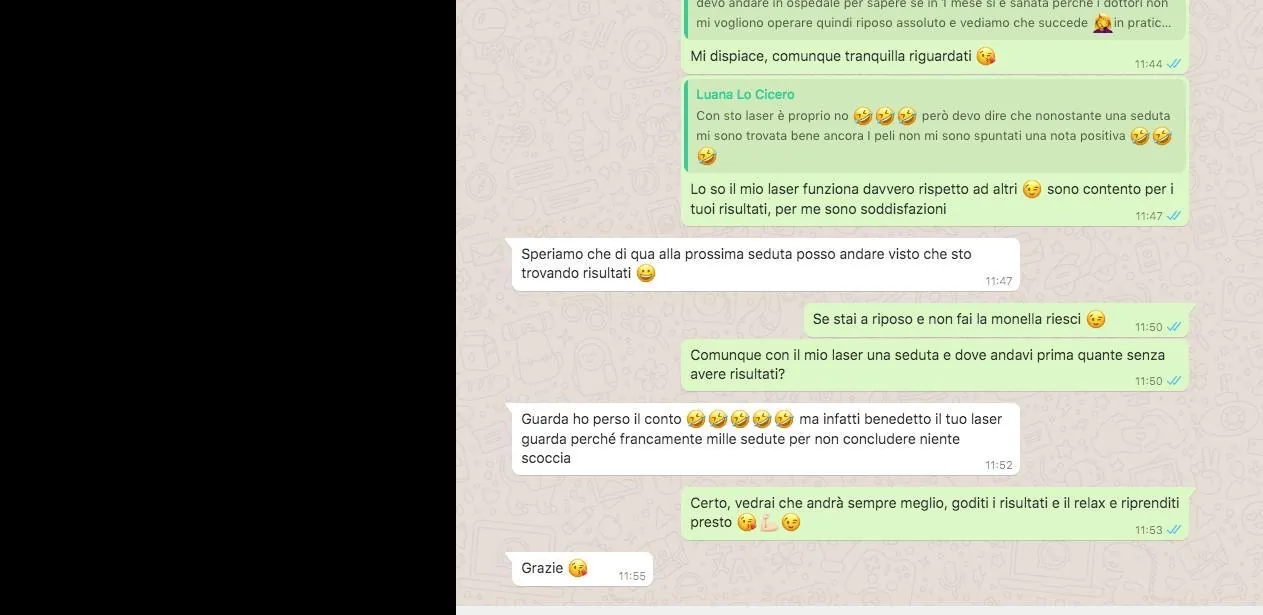 Conversazione reale con una cliente